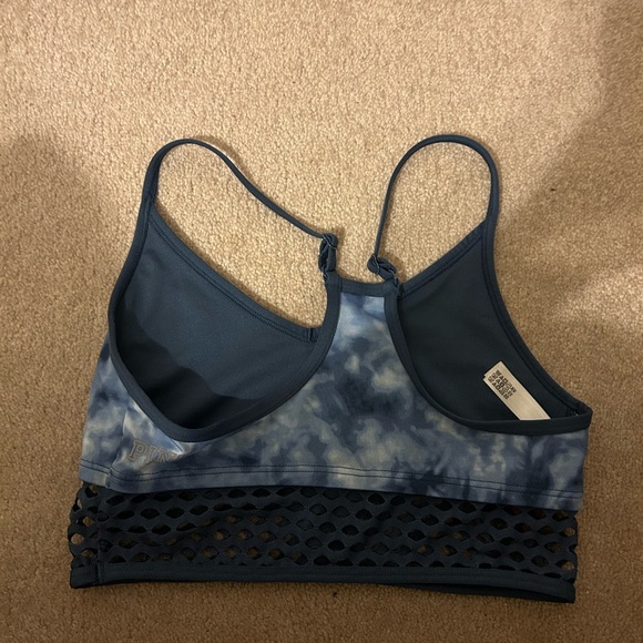 PINK Victoria’s Secret ultimate lightly lined tie dye navy blue sports bra - Picture 3 of 5